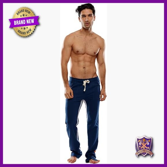 Men's Modal French Terry Yoga Track Pants with Drawstring Relaxed Fit